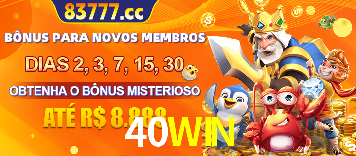 Anúncio dos benefícios para Membro VIP Sênior na plataforma 40WIN, incluindo bônus promocionais, semanais e mensais, ilustrado com o personagem Fortune Tiger.