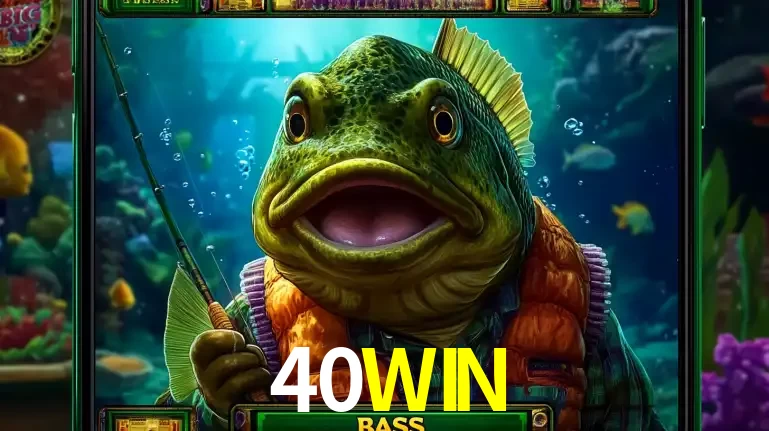 Personagem de peixe pescador do popular jogo de slot com tema de pescaria, uma das emocionantes opções de caça-níqueis para jogar e ganhar no cassino 40WIN.