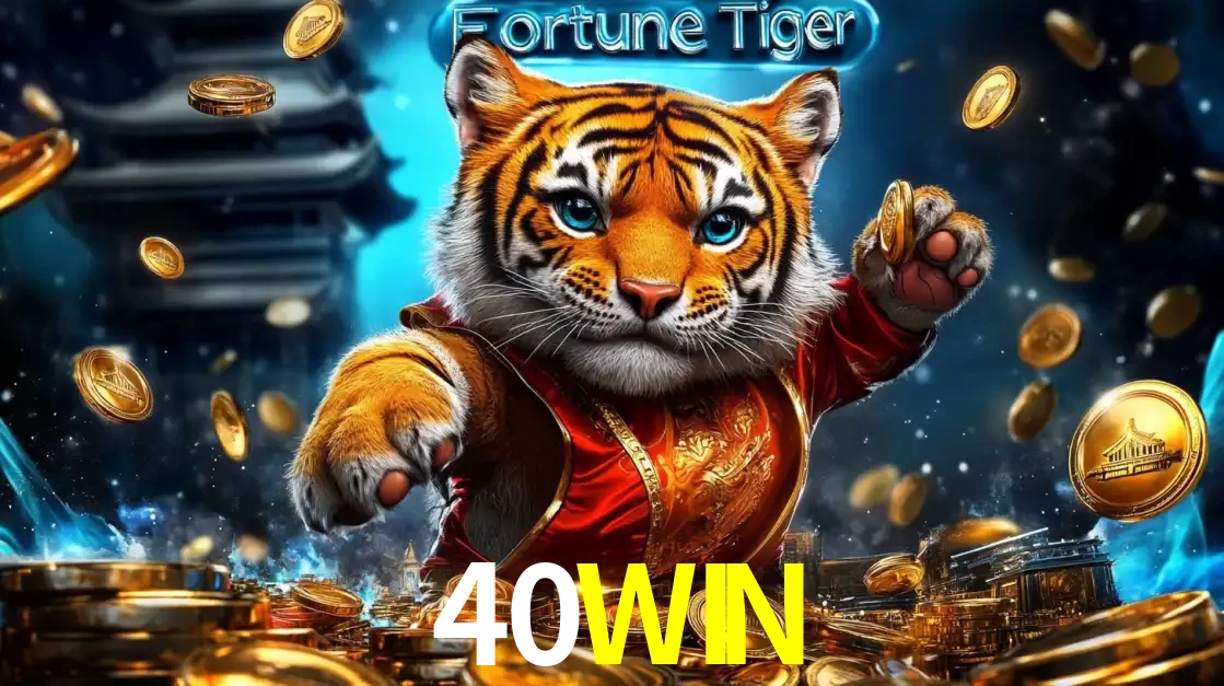Imagem promocional do jogo de slot Fortune Tiger, com um tigre majestoso em traje tradicional cercado por uma fortuna em moedas de ouro, disponível agora no cassino 40WIN.